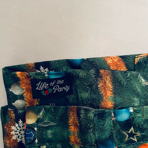 Life of the party men Christmas pants size XXL 2 front pocket’s length 34 inches - Picture 4 of 8